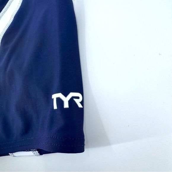 TYR Men's Swim Jammers- Navy and White - Picture 4 of 7